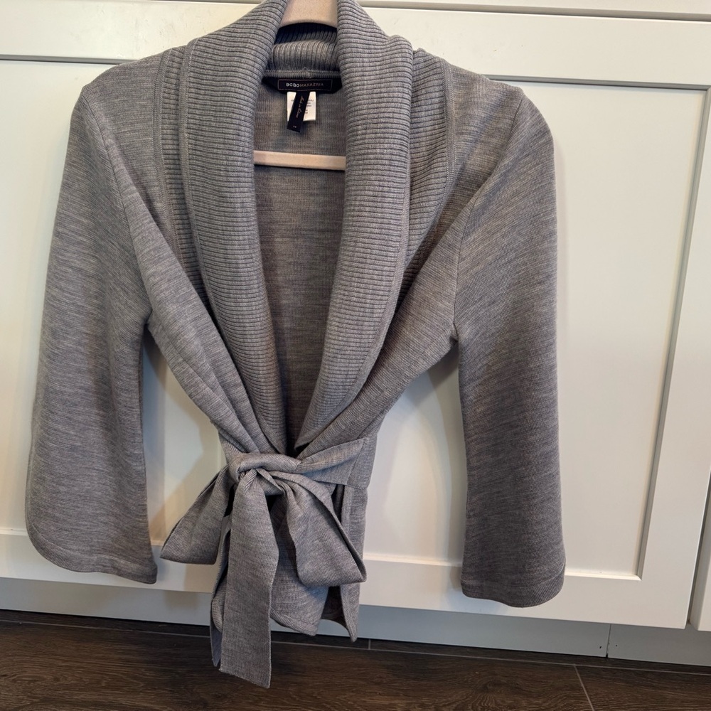 Gray Women's Knit Robe